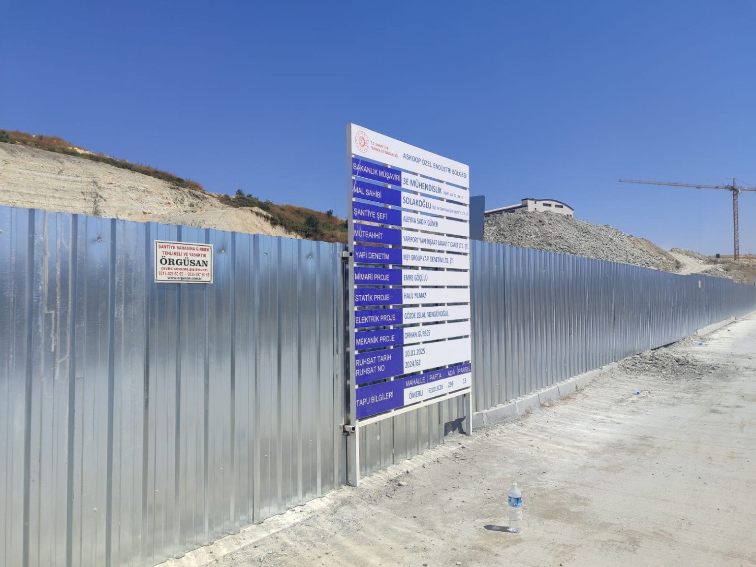 Şantiye Tabelası Üretimi ve Montaj Hizmeti